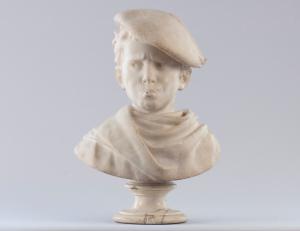 Ettore Ximenes, Junge, der eine Zigarette raucht, signiert